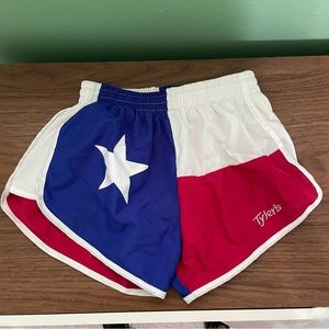 Tyler’s Texas flag athletic shorts, EUC, size XS